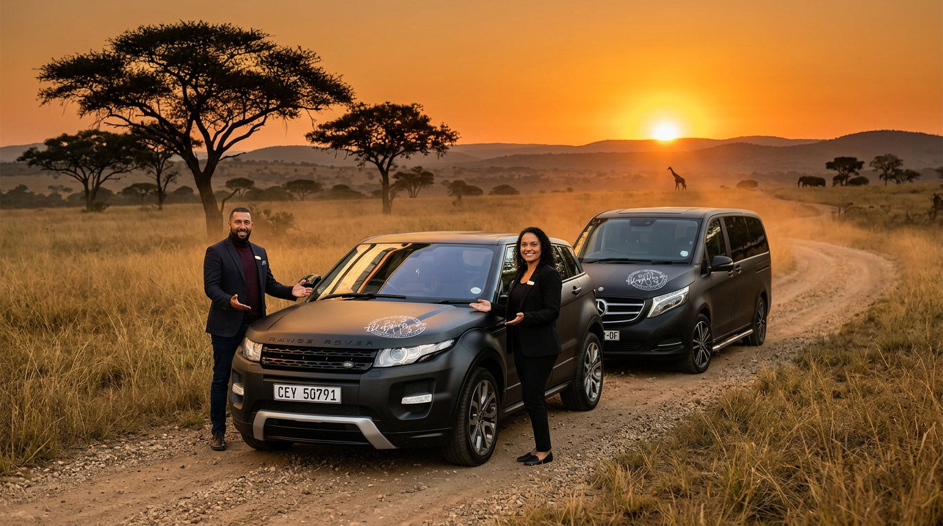 Johannesburg skyline at dusk — private guided Johannesburg tours and safaris by Wanderer Tours & Travel